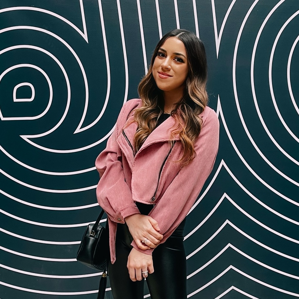 NWT NastyGal Pink Corduoroy Moto Jacket